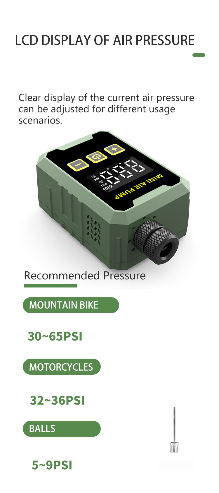 150PSI Mini Electric Bike Pump
