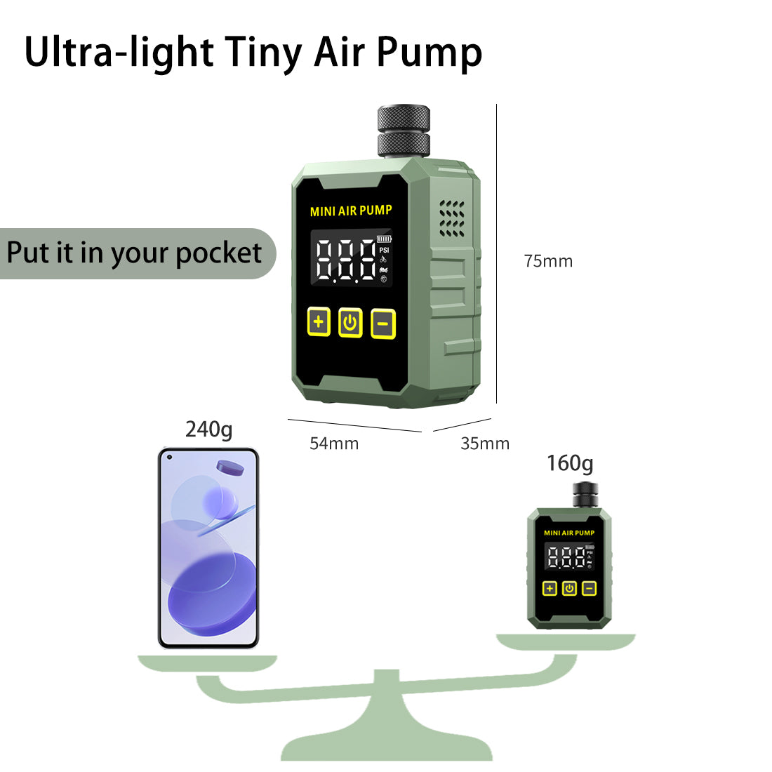 150PSI Mini Electric Bike Pump