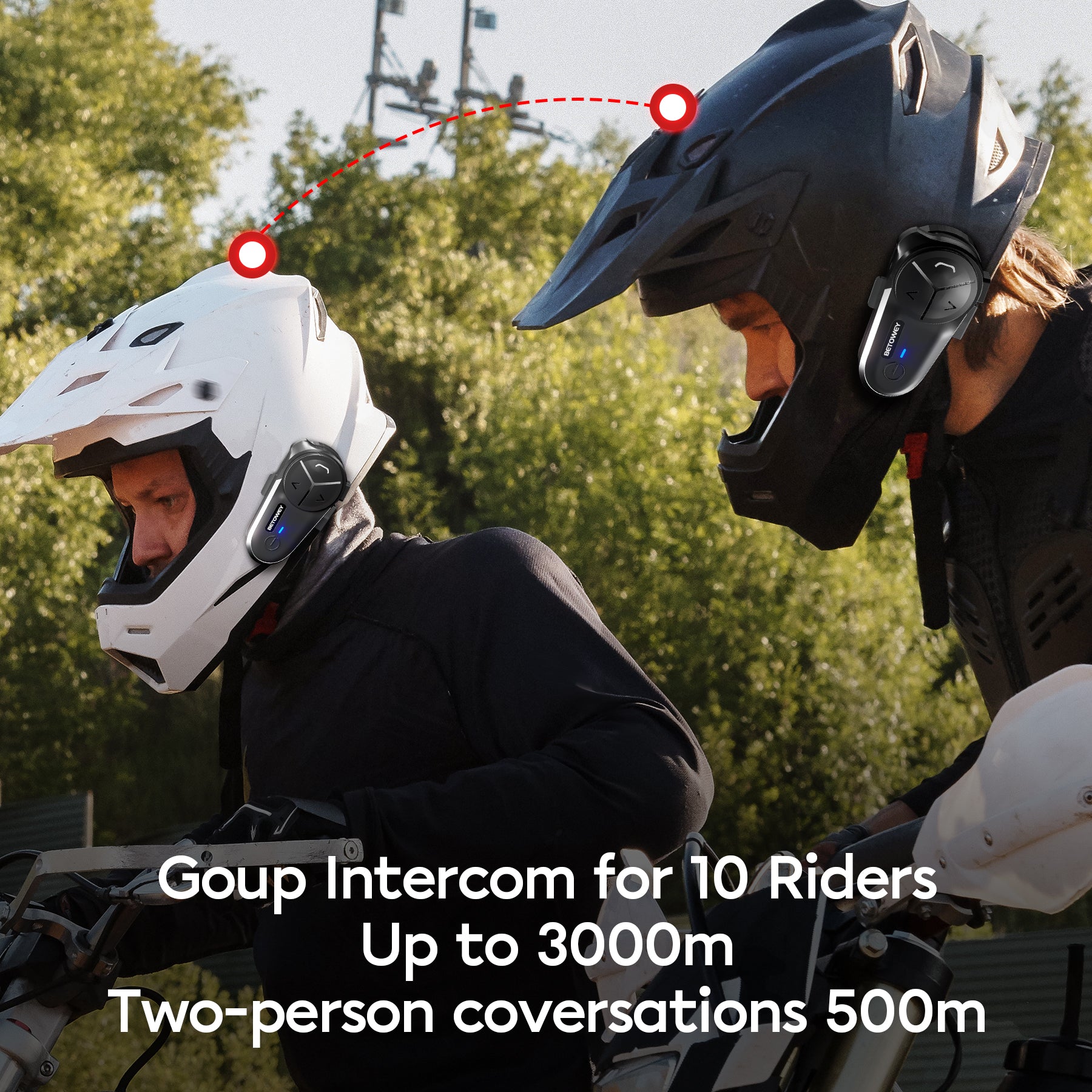 BT-S5 Motorcycle Helmet Intercom 10 Riders
