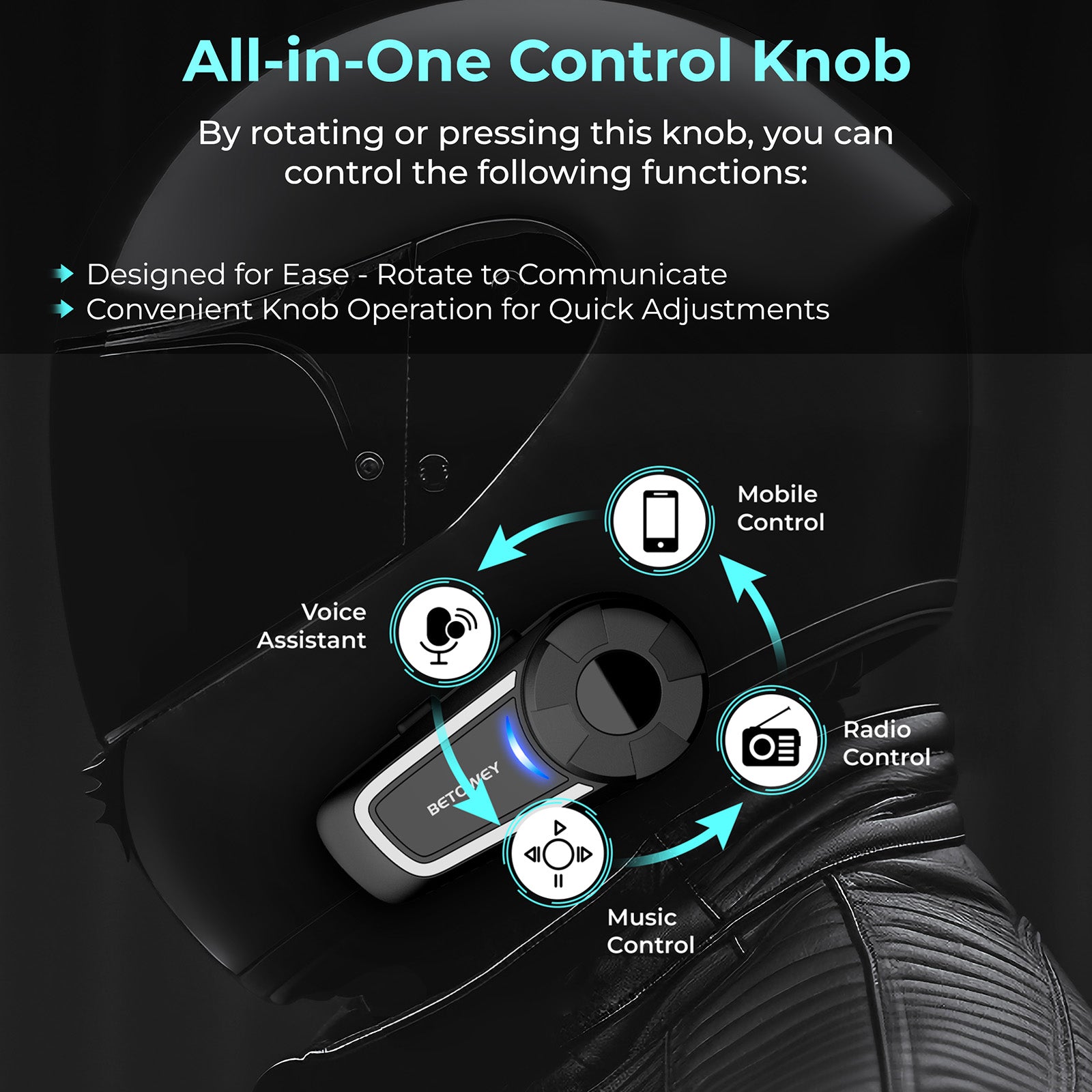 TK-X4 Motorcycle Helmet Intercom 6 Riders