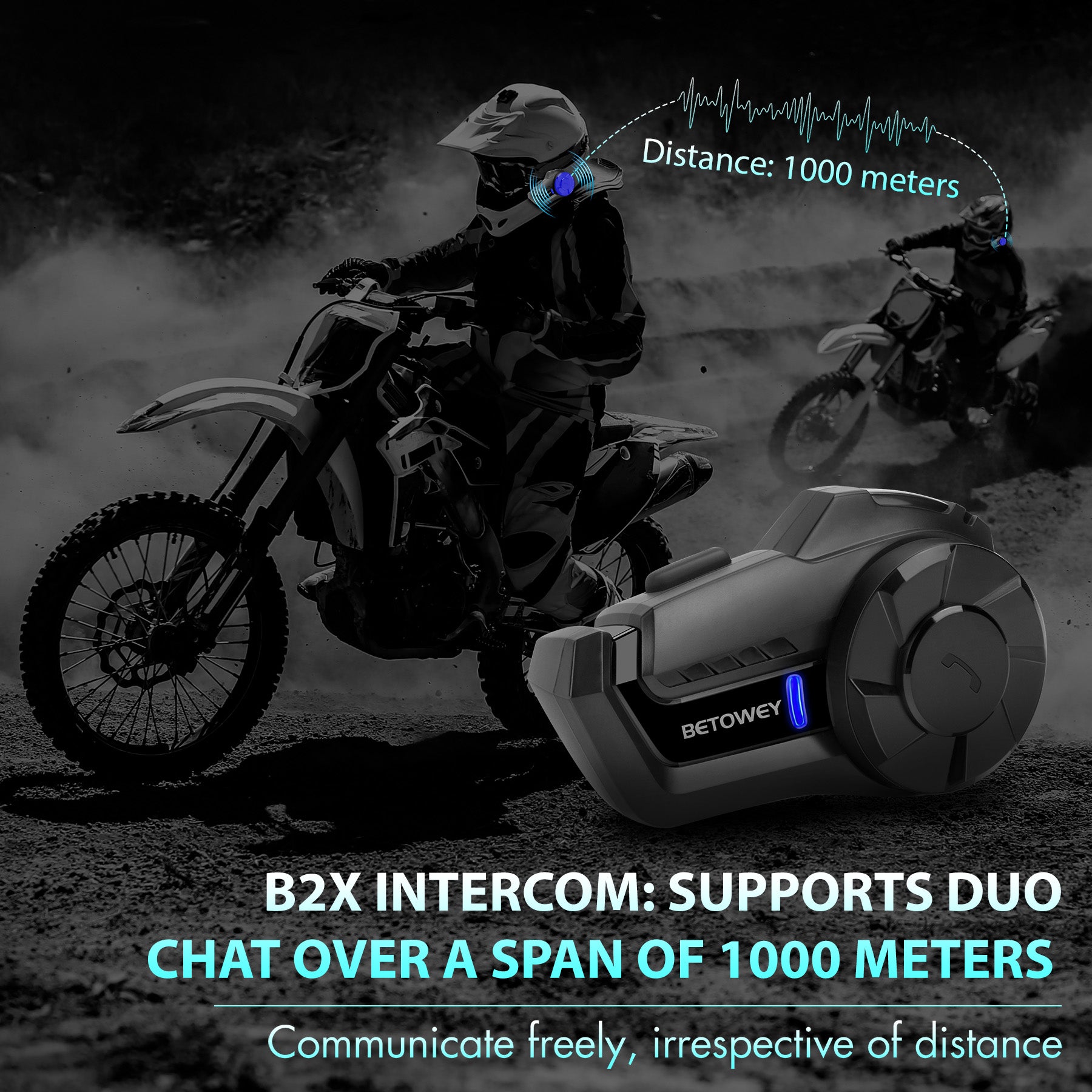B2X Motorcycle Intercom 2 Riders