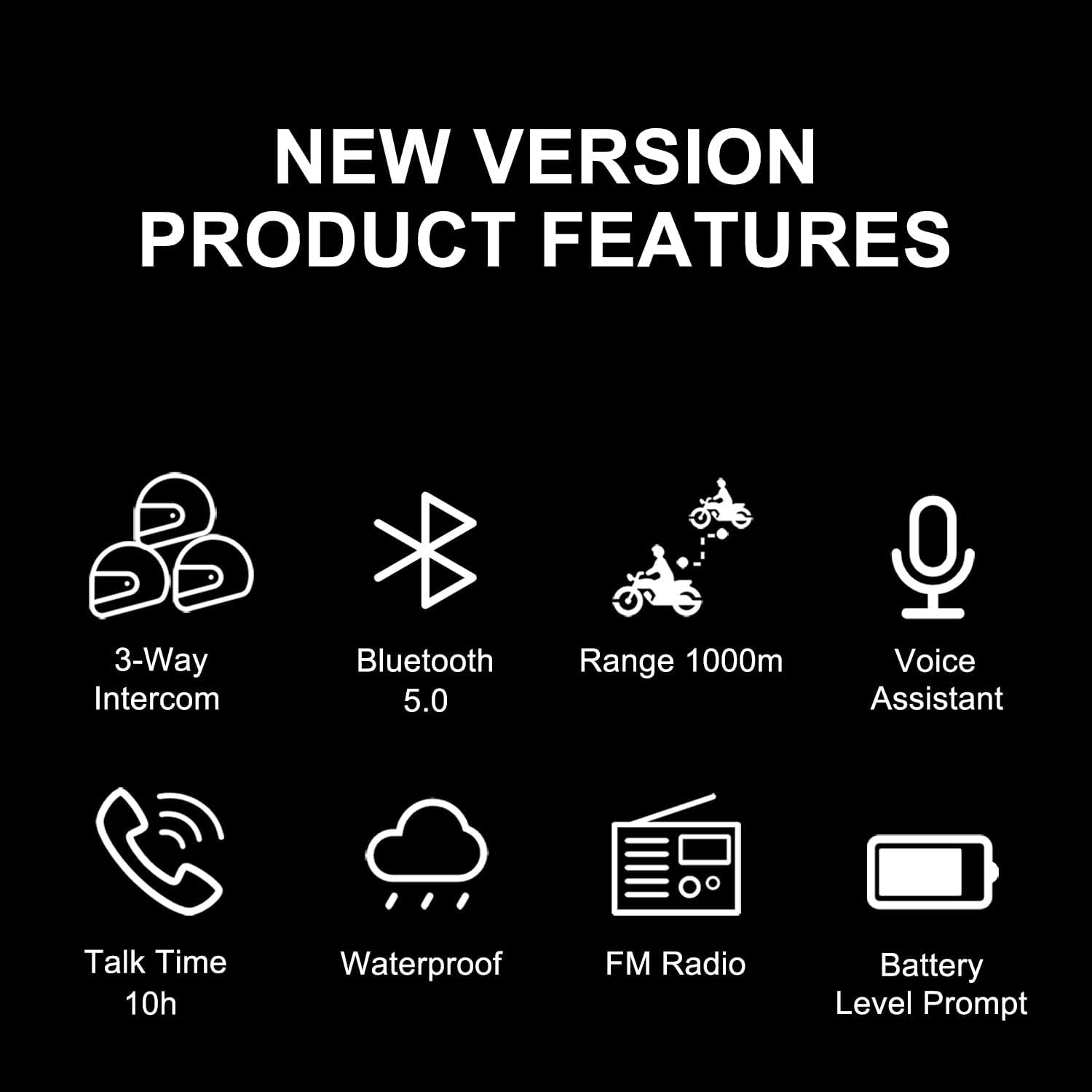 BT-S2 Intercom Motorcycle Bluetooth 2 Riders