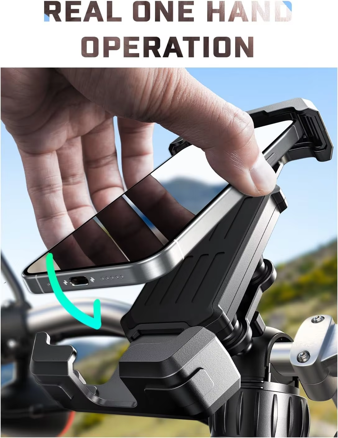 Anti-Vibration Handlebar Clamp for iPhone/Android