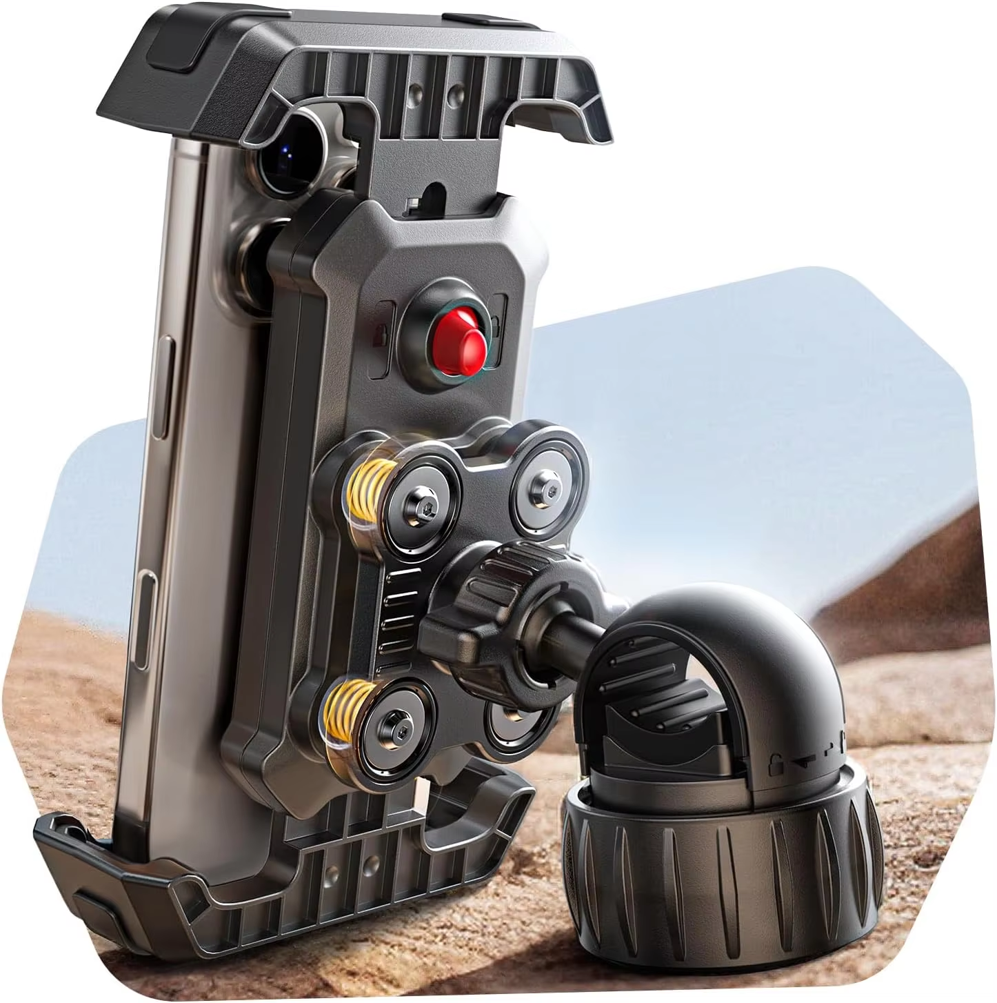 Anti-Vibration Handlebar Clamp for iPhone/Android